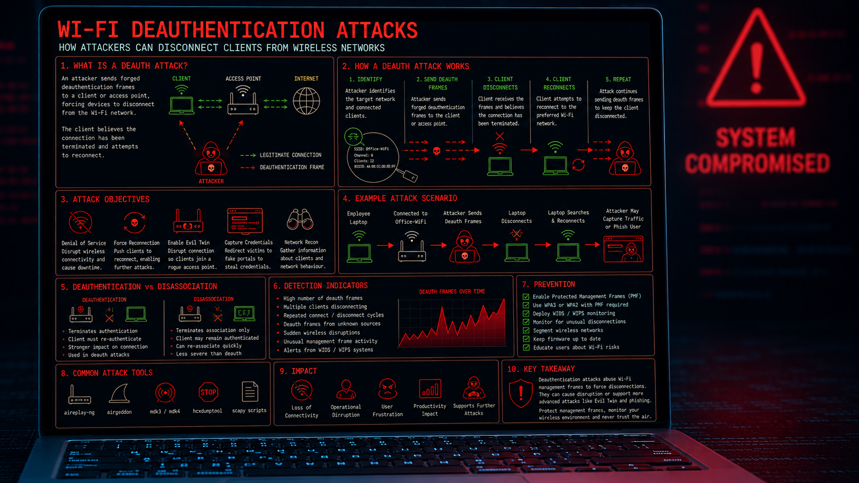 Wi-Fi Deauthentication attacks